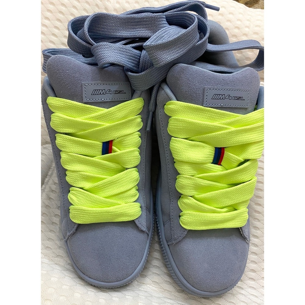 Puma Suede XL BMW M Motorsport M4 CSL Grey Sheen Green 308706-03 Mens Size 12 - Picture 2 of 5